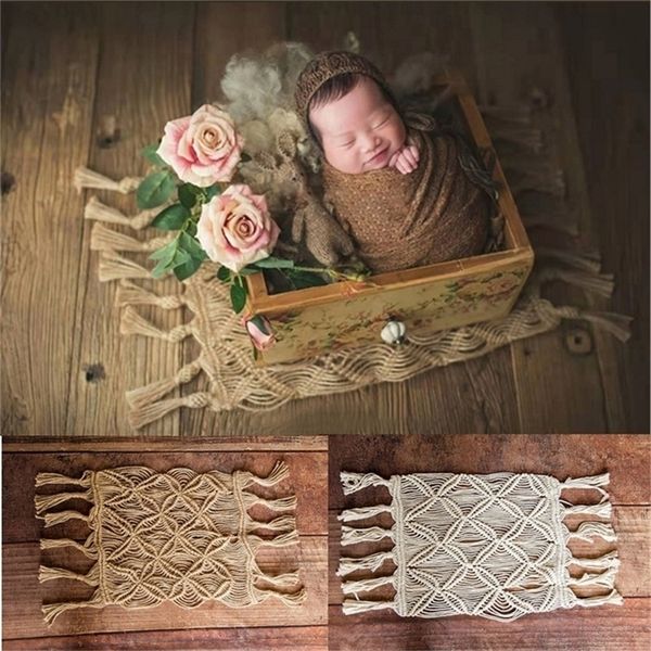 

newborn pgraphy backdrop bohemian handmade knitting baby pgarphy props blanket shoot studio accessies y201009