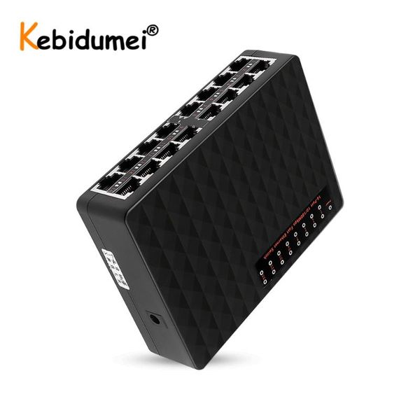 

network switches 16 ports ethernet switch 10/100mbps fast lan rj45 vlan hub deskpc switcher with eu/us adapter