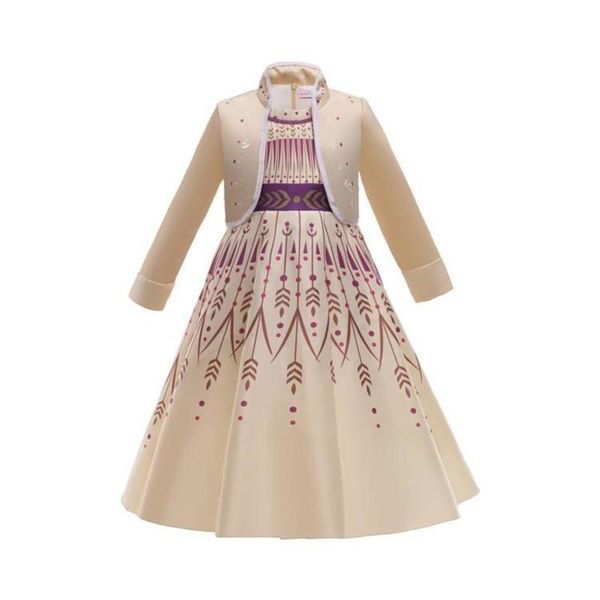 

2020 ice girls' and snow wonderland 2 movi anna's same cape detachable halloween drs, Red;yellow