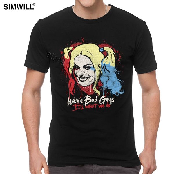 

vintage quinn tees unique design eco short sleeve round neck suicide squad film meme sport hooded sweatshirt hoodie men t shirt