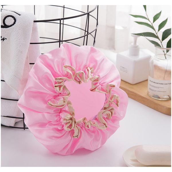 

household double layer waterproof shower cap peva thickened women's shampoo bath household double layer at low prices f jllakf
