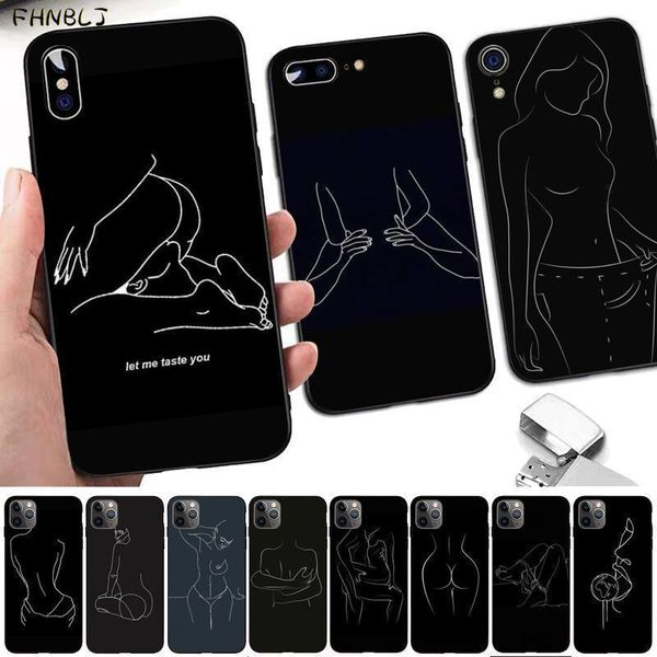 

fhnblj art simple kiss rose girl body soft phone case capa for iphone 8 7 6 6s plus x 5 5s se 2020 xr 11 pro xs max