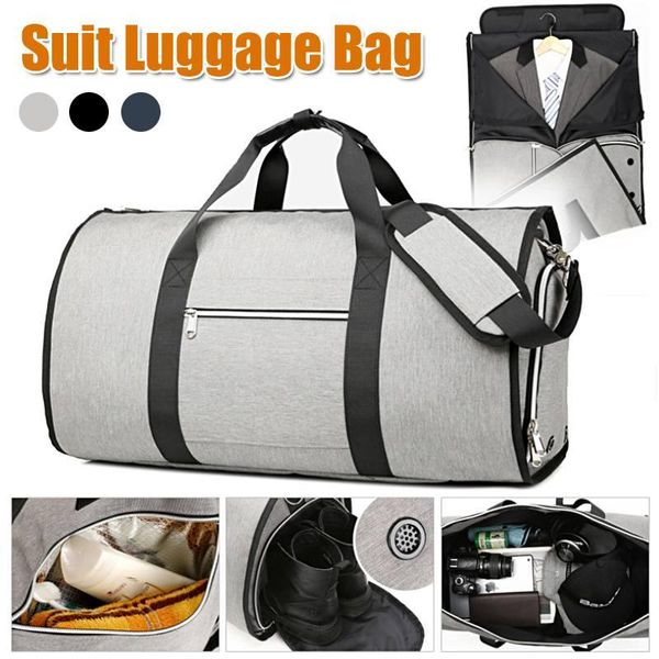 

aequeen multifunction large capacity men travel bag waterproof duffle bag for trip suit storage hand luggage bags shoe pouch