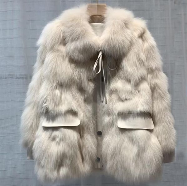 

women faux fur coat korean 2021 fur coat female winter college style casual medium length clothes new guesod, Black