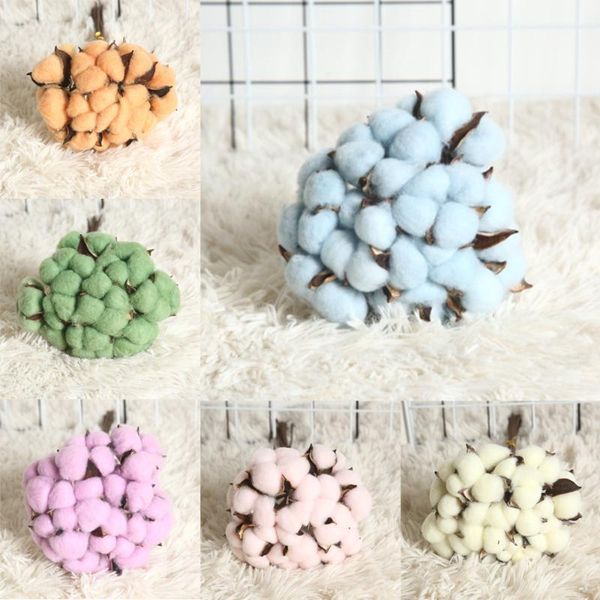

multicolor cotton dried flowers artificial flower bouquets floral diy wedding party home garden decoration scene layout1