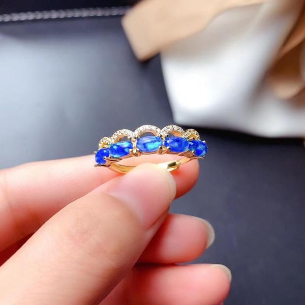 

cluster rings the gift for your loved wife natural and real opal ring wedding engagement women 925 sterling silver, Golden;silver