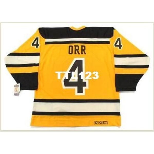 

740s #4 bobby orr boston bruins 2010 ccm vintage "winter classic" hockey jersey or custom any name or number retro jersey, Black