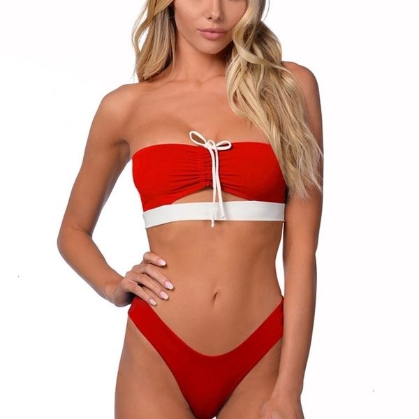 

2021 new style bra fashion color matching triangle bikini swimsuit for women, White;black