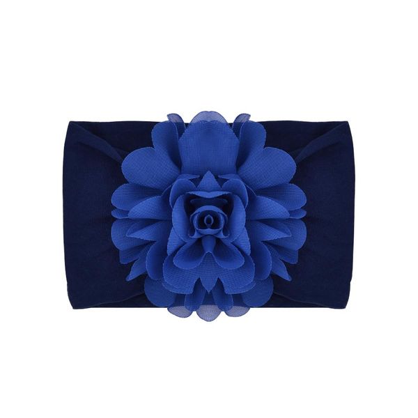 

16 colors new baby girl big chiffon flower children headband turban headwear stretchy nylon flower wide hair bands accessories q wmtavw