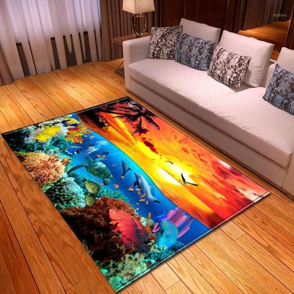 

ocean world 3d printed carpets for living room home area rugs kids room play tatami floor mats child bedroom decor large carpet1