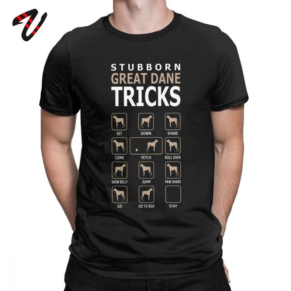 

men funny stubborn great dane dog tricks tshirt casual crew neck short sleeve tees plus size sport hooded sweatshirt hoodie men t shirt