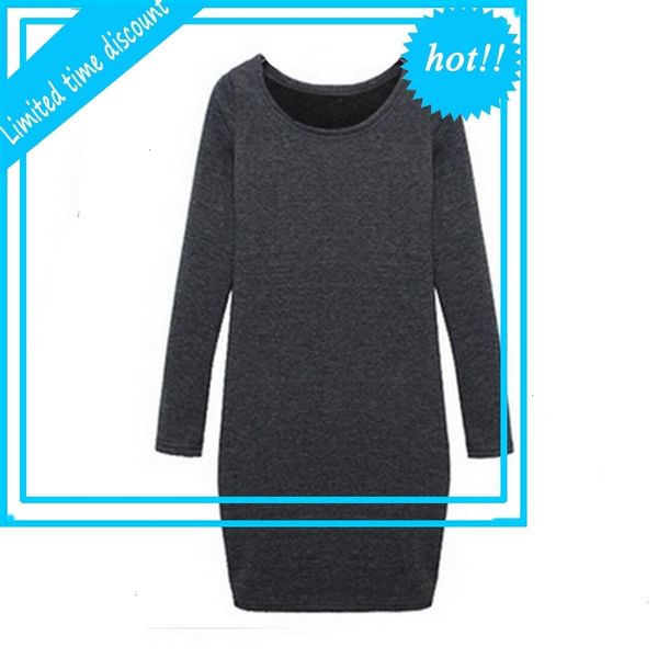

chsdcsi women winter soft mouw vestidos straight plus fluvials black dress casual
