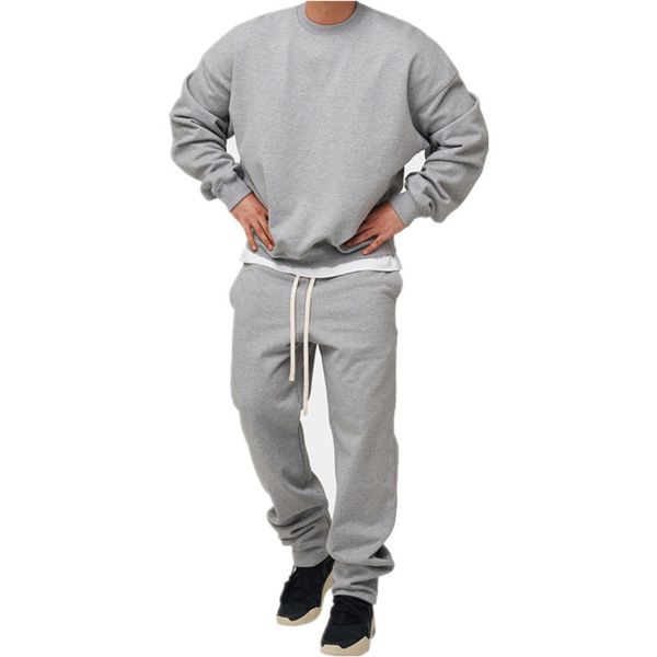 

men's sportswear, loose running training cloth, large size, novel, autumn, Gray