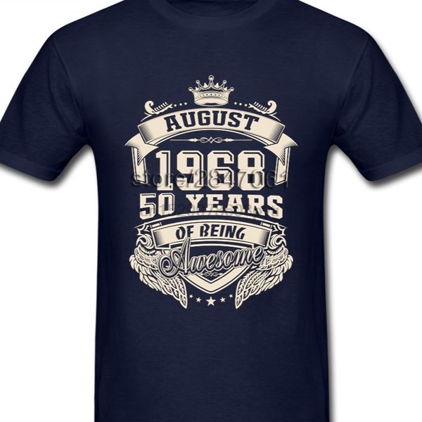 

streetwear t shirt men born in august 1968 50 years of being awesome short sleeve unique tee shirt cotton sport hooded sweatshirt hoodie
