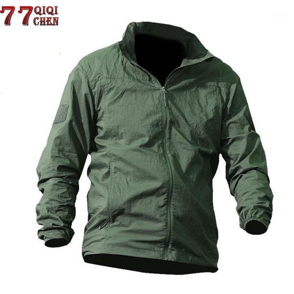 

spring autumn tactical skin jacket men waterproof quick dry hooded raincoat thin windbreaker coat jaqueta masculina1, Black;brown