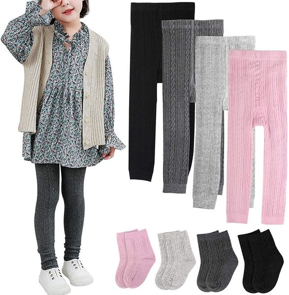 

booph 4 double girls' bottoming pantyhose set leggings without feet silk socks