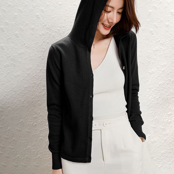 

2021 новый базовый женский стиль 100% кардиган новые цветы женщины трикотажные и вязаные худодейства зимний хотилист вккг, White;black