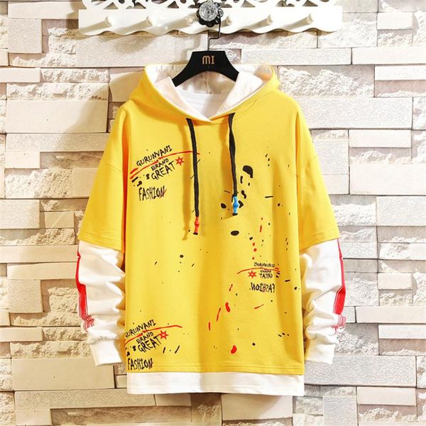 

japanese 2020 men hoodies winter patchwork print hoodie sweatshirt mens hip hop hooded sweatshirt man oversized clothes m-5xl, Black