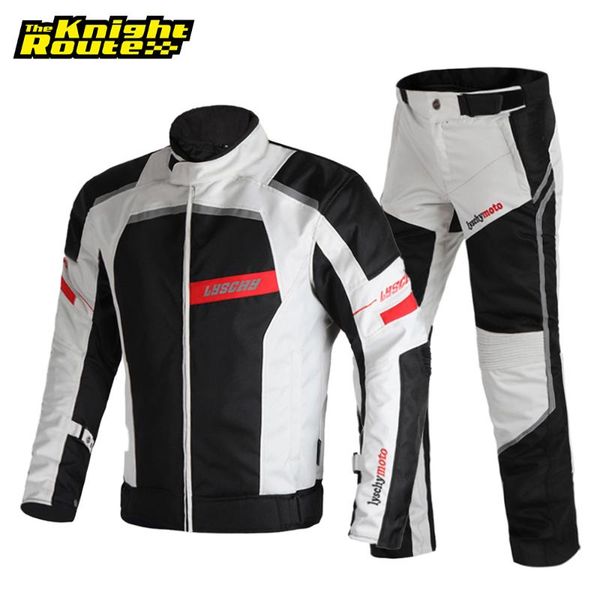 

lyschy autumn winter motorcycle jacket pants suit waterproof motorbike riding moto jacket motorcbike cold-proof protective gear