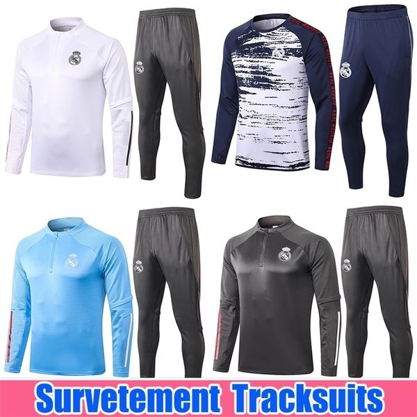 

2020 2021 real madrid mens football training suits 20 21 hazard modric ramos survetement soccer tracksuit maillots de foot chandal, Black