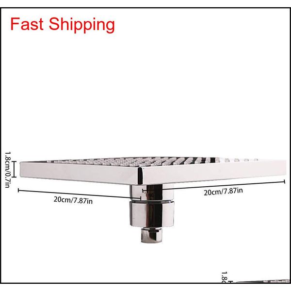 

led shower head temperature 3 color changing 8 inch square abs chrome finish 12 leds for bathroo qylroi homes2011