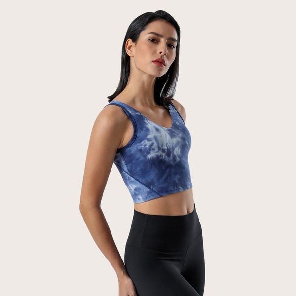 

back sports underwear women running tie dye yoga bra lace up sports vest push up cycling athletic gym workout stretchy sexy, White;black