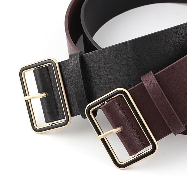 

deri kemer wide belt female decoration with coat sweater dress big red waist seal simple wild windbreaker black brown women belt