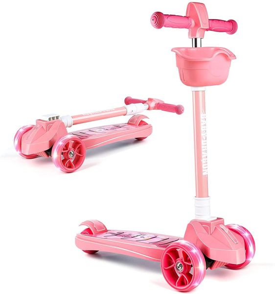 

pink new design fun to play childhood can ride a sliding children's scooter