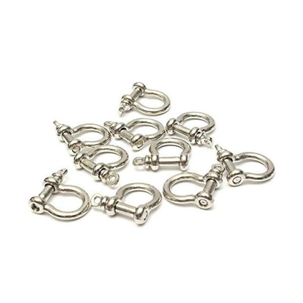 

30pcs zinc alloy o shape shackle+4 holes adjuster for outdoor camping hiking survival rope bracelets buckle carabiner a qylgmf