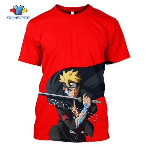 

summer men naruto boruto anime pullover 3d print shirts anime plus size harajuku men clothing