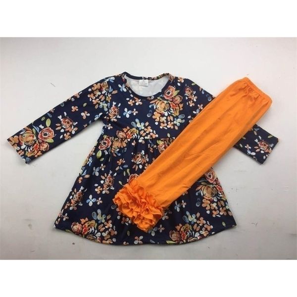 

baby girl fall long sleeve outfit with ruffle pants clothing set y200525, White