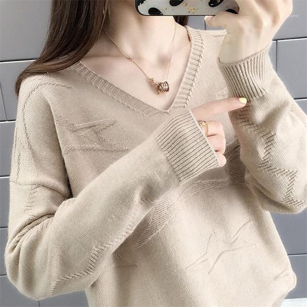 

low-neck sweater women loose 2019 new early autumn thin solid color long-sleeved knit bottoming shirt women's wild shirt1, White;black