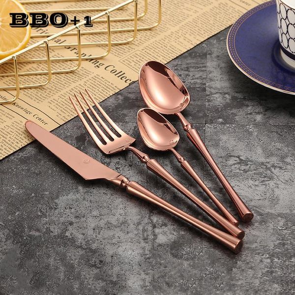 

wedding forks dinnerware rose dinner cutlery sets metal set korean gold teaspoon tableware fork 1pcs knives salad steak knife qyltrw mywjqq