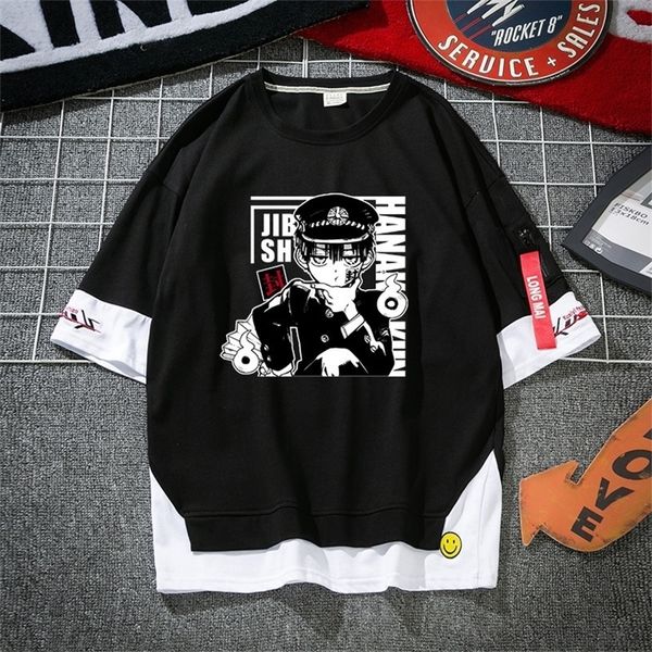 

jibaku shounen toilet-bound hanako kun teenager t-shirt tee t shirt summer cotton cool streetwear sportswear cosplay costume lj200827, White;black