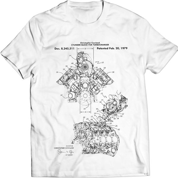 

new cool tee shirt cylinder block for turbocharger patent t-shirt fashion t-shirt sport hooded sweatshirt hoodie