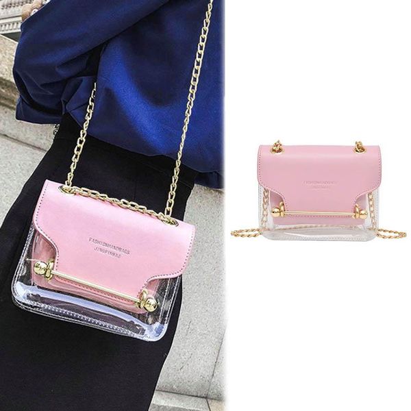 

1 шт женщины леди плечо crossbody сумка цепи прозрачный водонепроницаемый для мобильного телефона новый