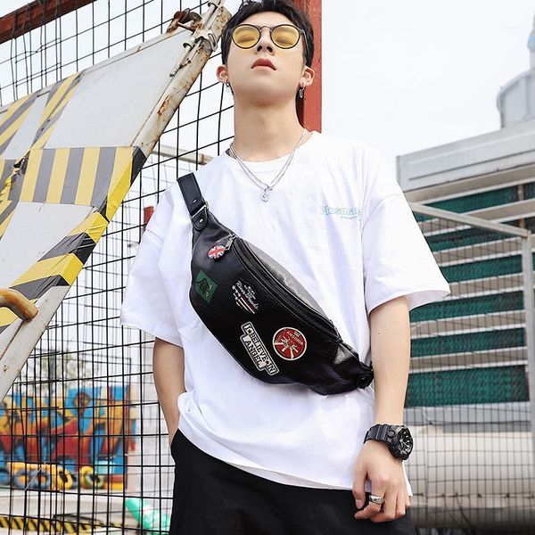 

waist bags tidog personality badge korean fashion chest bag1