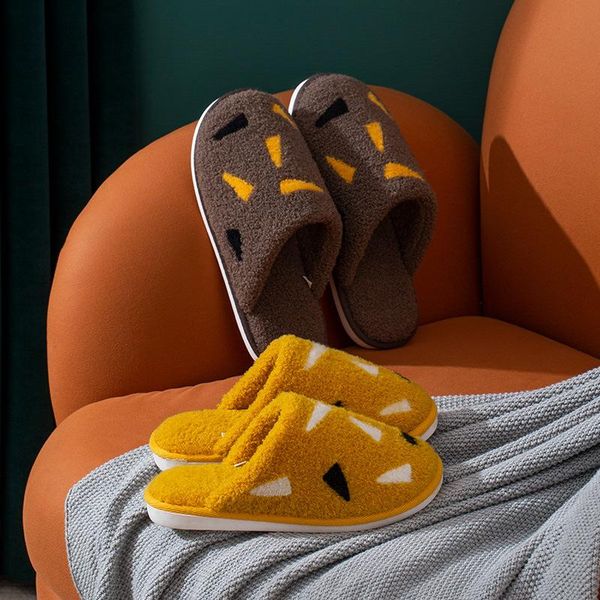 

memory cotton slippers women autumn winter home lovers winter indoor warm men antiskid, Black