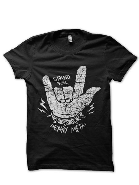 

heavy metal black t shirt sport hooded sweatshirt hoodie