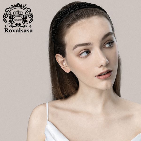 

martificial royal wide sasa crystal korean headdress hairband hairpin hair ornament - lost flute k, Silver