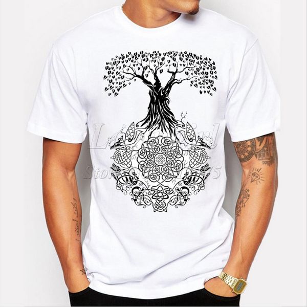 

2018 men's fashion short sleeve t-shirt tree printed tee shirts hipster o-neck popular sport hooded sweatshirt hoodie