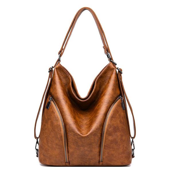 

1pcs multifunctional shoulder bag retro women's bag soft handbag fashion leisure single shoulder women's