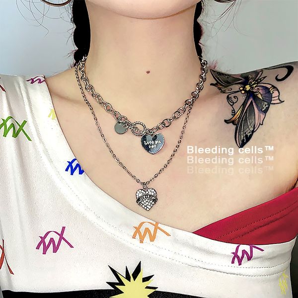 

искорка алмазов любовное письмо чокеровщик street ins чистый красный ожерелье прохладно девушка, Silver