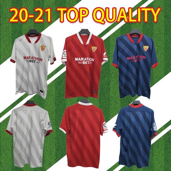 

2020 fc sevilla soccer seville 10 ever banega jersey 16 navas 11 el haddadi 22 vazquez 12 kounde rakitic ocampos maillot de foot kits, Black;yellow