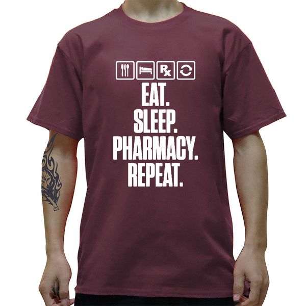 

eat sleep pharmacy repeat men cotton streetwear oversized short sleeve round neck hip hop camiseta hoodie designers t shirts sweatshirt