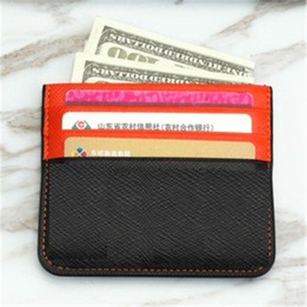 

designer card holder card wallet leather spoof small eyes clip bank bag mens card holder super slim wallet, Brown;gray