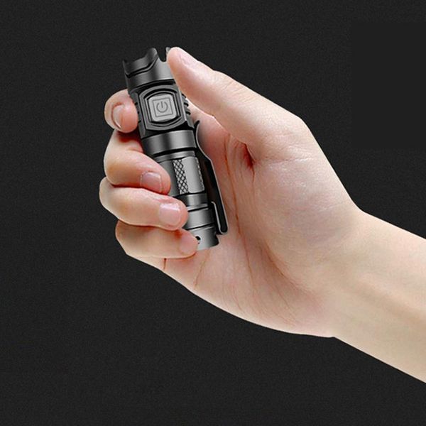 

brightest мини светодиодный фонарик usb перезаряжаемые супер яркий факел высокого качества алюминиевый водонепроницаемый самооборона фонарь