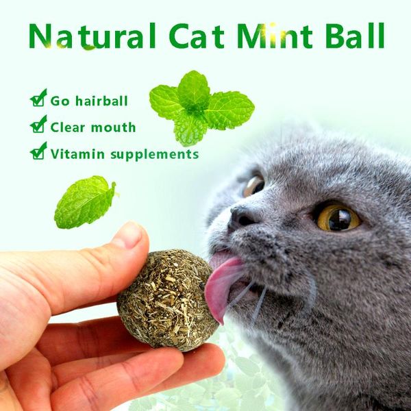 

cat toys 1pcs funny nature mint ball play catnip toy for pet kitten plush