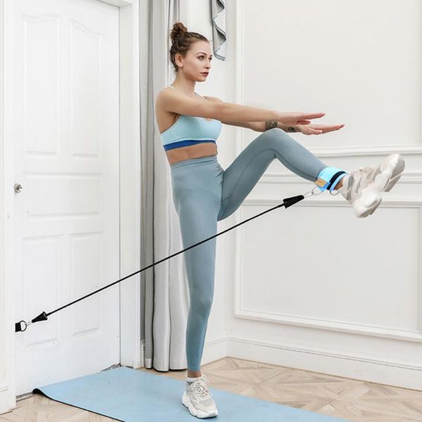 

resistance bands 3pcs elastic d-ring ankle strap cuffs with band door anchor leg hip training workout exercises attachment