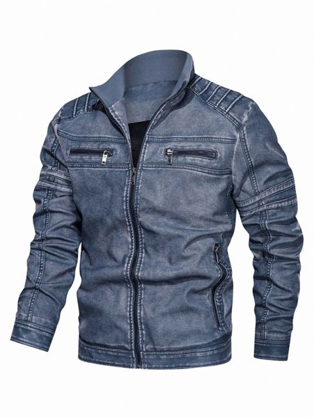 

men zipper pu leather jacket a0yf#, Black;brown
